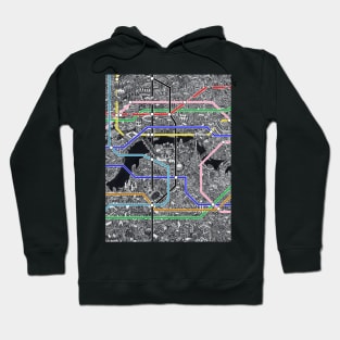 London city Metro subway map Hoodie